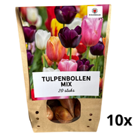 Verpakking — 10 zakjes tulpenbollen Mix - 20 Stuks - Winterhard - Maat 11/12
