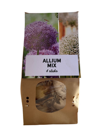 Verpakking — 4 verschilllende Allium soorten Mixje van JufGroen