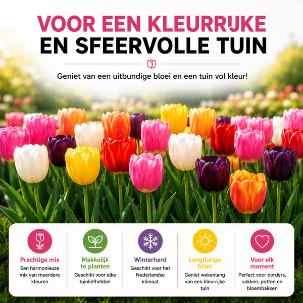 Tulpenbollen Mix - 20 Stuks - Winterhard - Maat 11/12